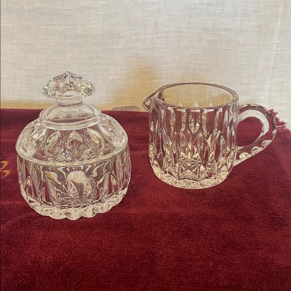 Elegant Gorham Althea Crystal Sugar and Creamer Set